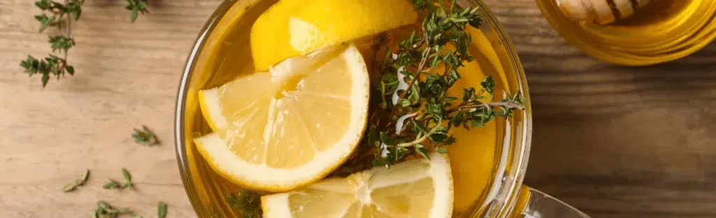 Infusion thym, miel, citron